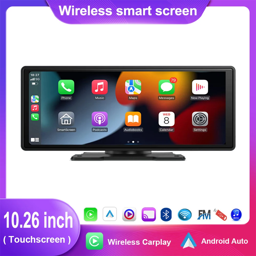Wireless CarPlay Android Auto For Universal 10.26 Inch Intelligent Central Control Car Radio Multimedia Video Touch Screen H505