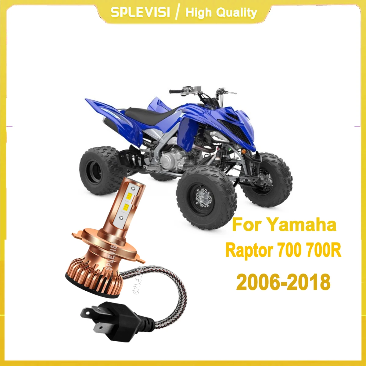 

H4 LED White 6000K Motorcycle Bulb High/Low Beam well-distributed For Yamaha Raptor 700 700R 2006 2007 2008 2009 2010 2011-2018