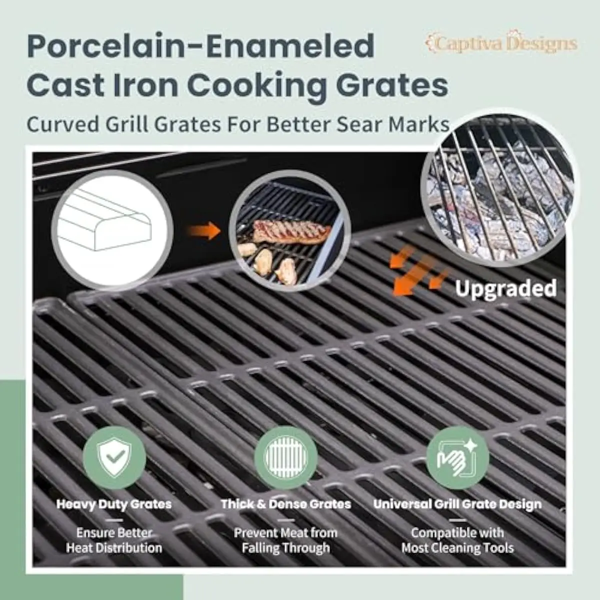 Propane-Powered 4-Burner Grill with Side Burner, Porcelain-Enamel Cast Iron Grates, Built-In Thermometer, Warming Rack, Pull-Out