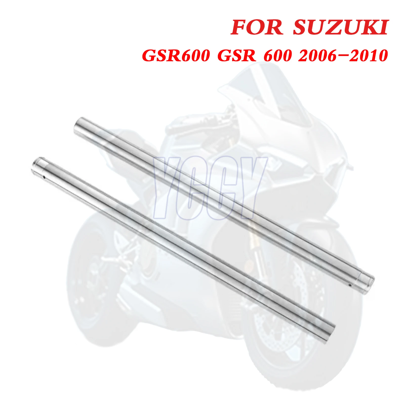 

43x585mm 2× Motorcycle Front Inner Fork Legs inner Tubes Pipes Brake Suspension Shock Absorber Bars For Suzuki GSR600 2006-2010