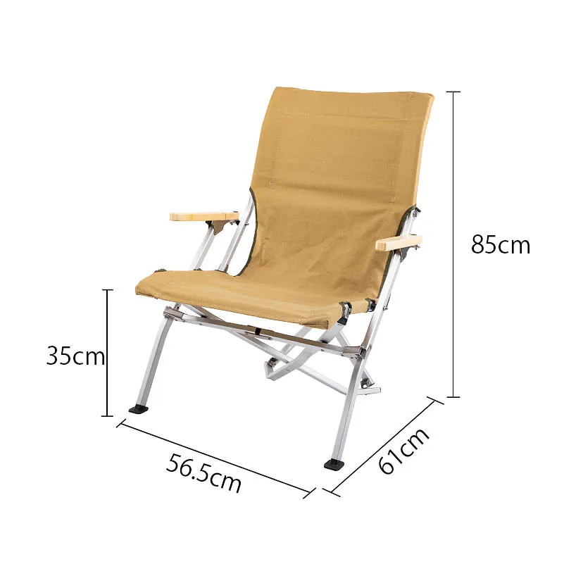 Silla de Camping novedosa de lona 1680D, silla de Camping plegable portátil para exteriores, silla con sello de piel con respaldo alto