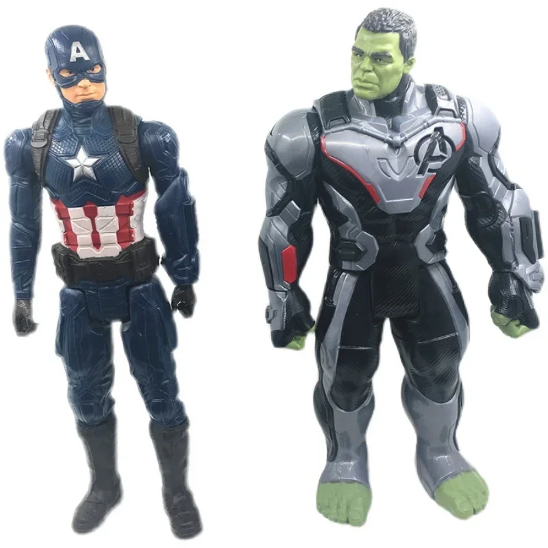 In Stock Anime 12 Inch Joint Movable Hulk Captain America Doll Figurine Desktop Ornament For Boys' Surprise Birthday Gift - view 2