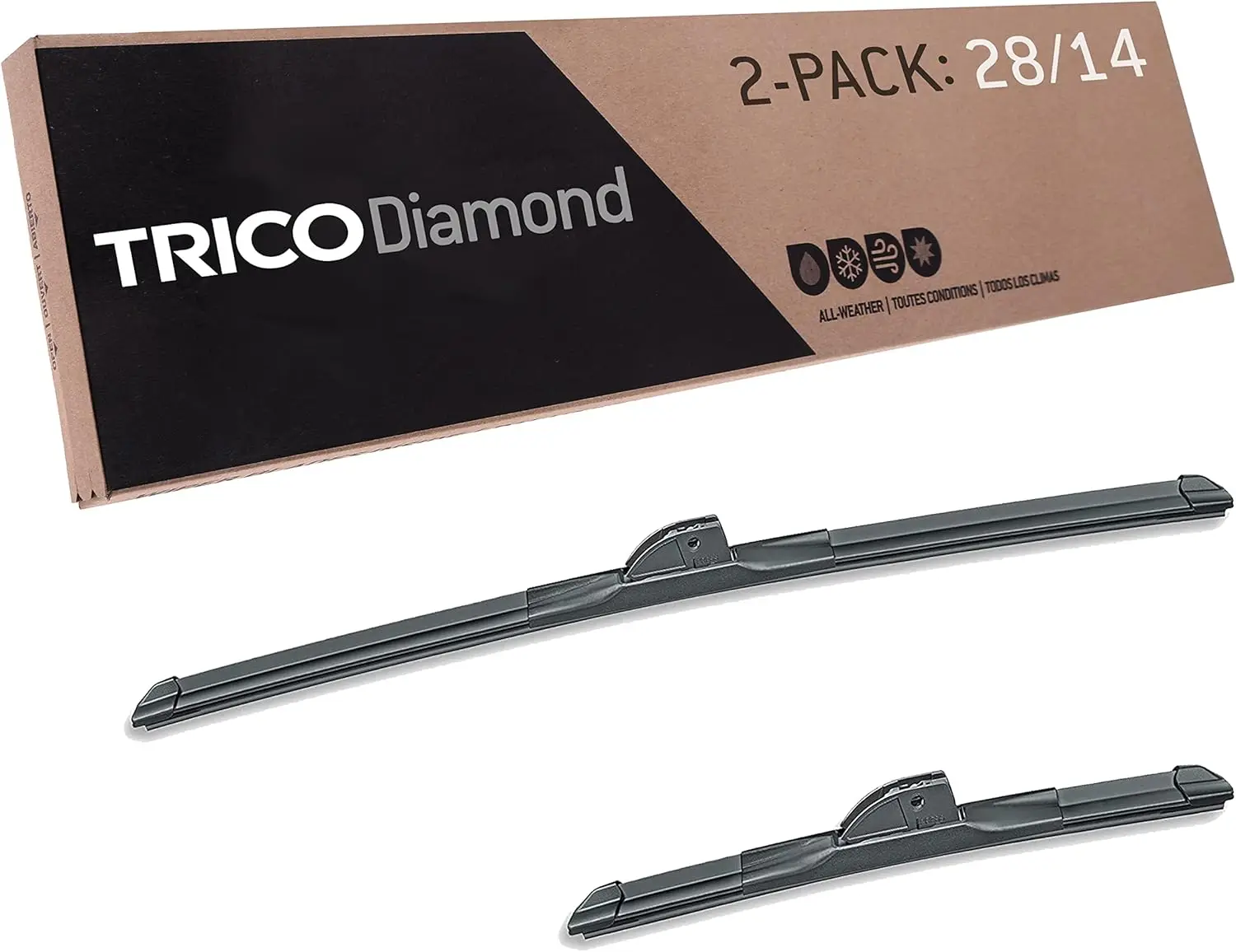 

28" + 14" Premium Automotive Windshield Wiper Blades Set of 2, All-Weather Beam for Select Vehicle Models