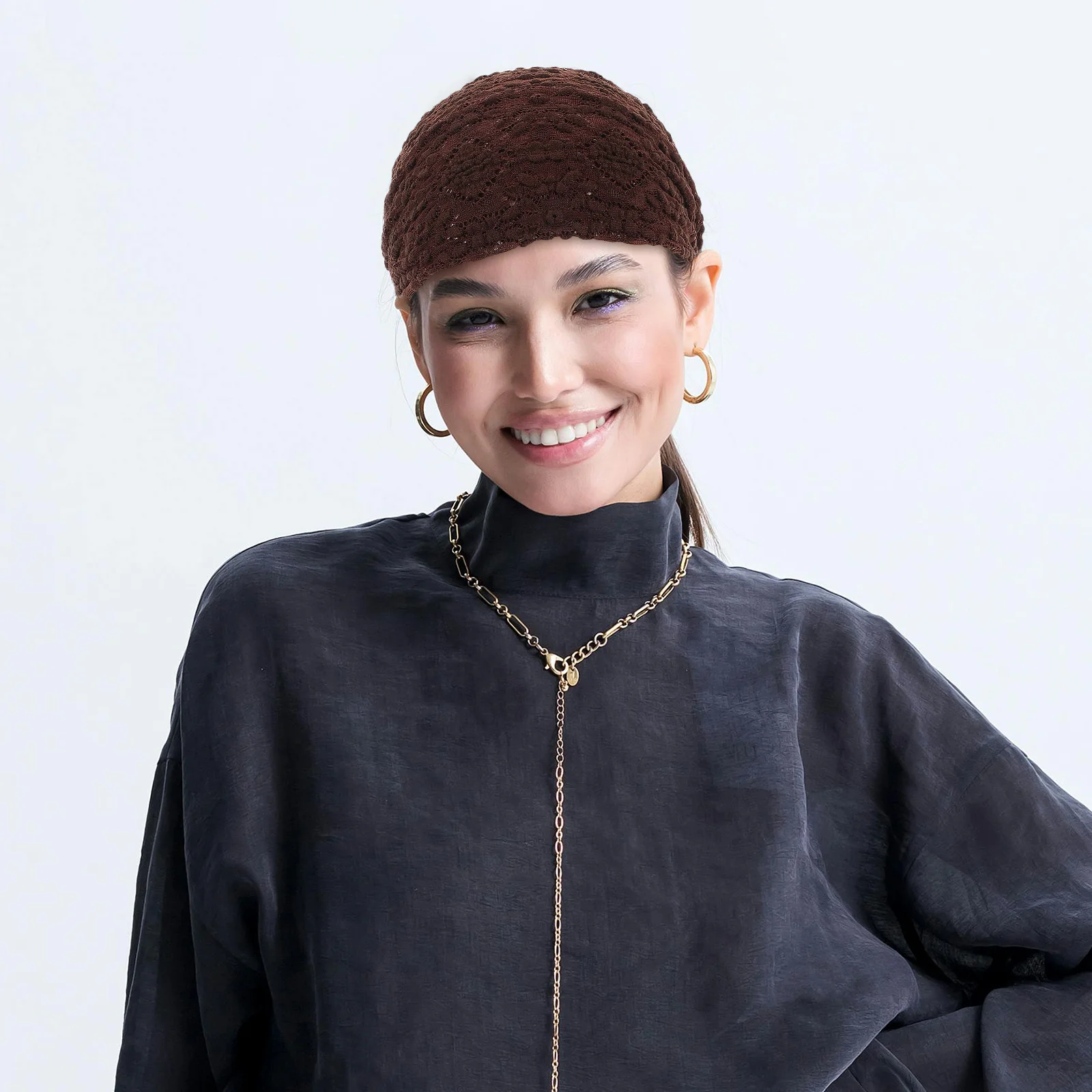 

Elegant Wide Headband for Women Lace Fabric Hide Gray Hair Chic Bohemian Accessory for Any Occasion