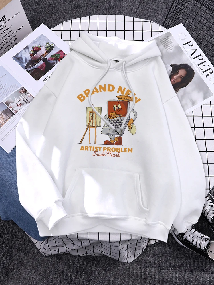 Brand New Artist Problem Pattern Female Hoodie Hip Hop Loose Clothing Autumn Crewneck Sweatshirts Street Warm Womens Hoody