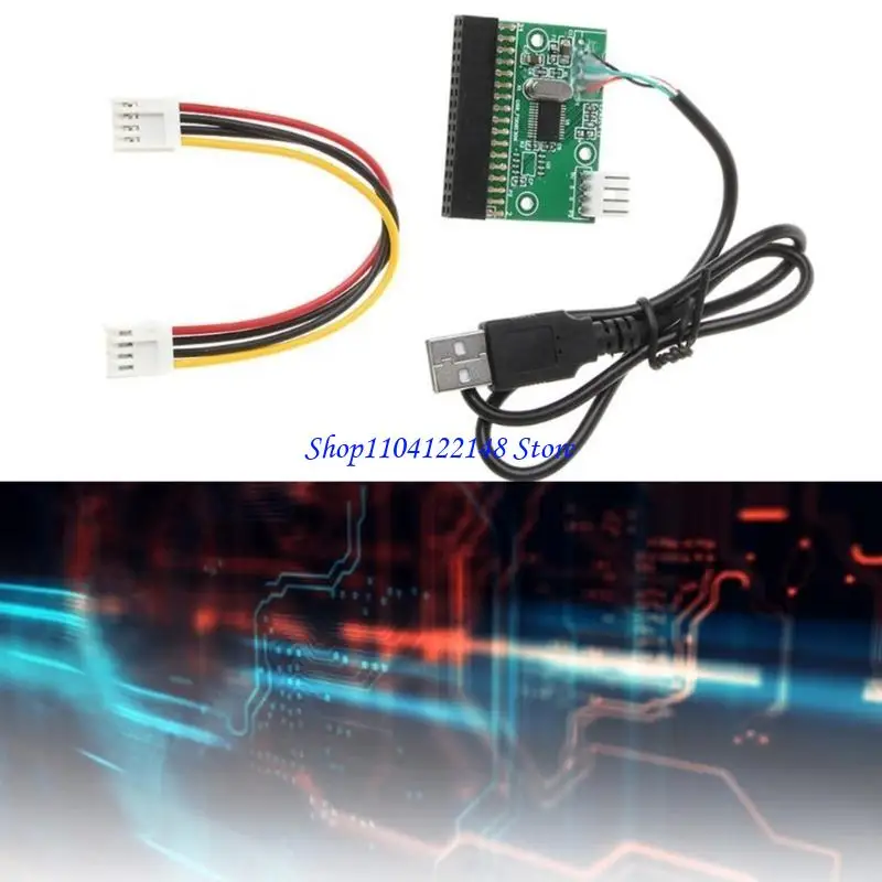 P9FA 34Pin to USB Cable Adapter Simple 1.44MB 3.5in Floppy Drive Connector PCB for Motherboards Adapter Drive Connector