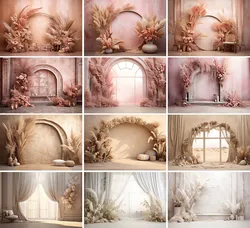 Mehofond Photography Background Boho Pampas Grass Floral Wall Maternity Birthday Wedding Pregnant Decor Backdrop Photo Studio