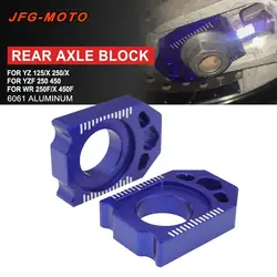 Motorcycle CNC Rear Chain Adjuster Axle Blocks For YAMAHA YZ 125 250 250F 450F 125X 250X 250FX WR 250F 450F 250R F X FX WR R