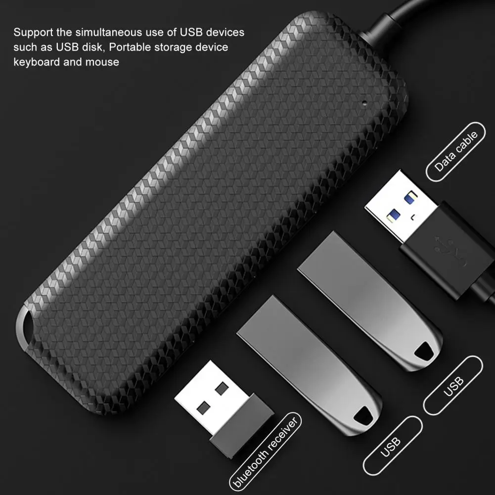 Plug Play Docking Station Docking Station for Laptop Usb 3.0 Hub 4-port Multifunctional Docking Station High-speed Data Transfer