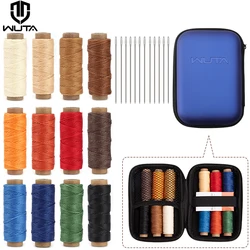WUTA Leather Craft Thread 1Set 12 Colors Round Waxed Threads Polyester Hand Sewing Line High Quality DIY Bracelet Work Cord