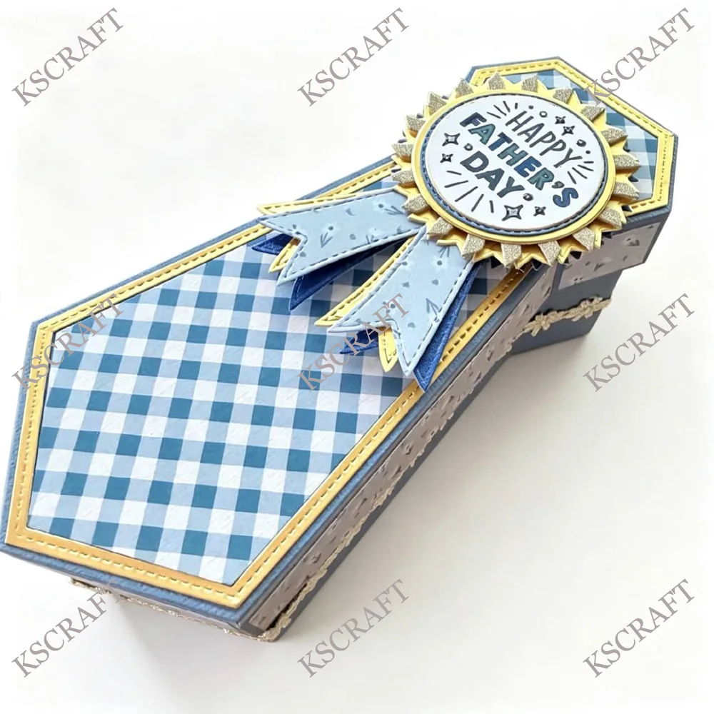 KSCRAFT Neck Tie Gift Box Cutting Dies Stencils for DIY Scrapbooking Decorative Embossing DIY Paper Cards