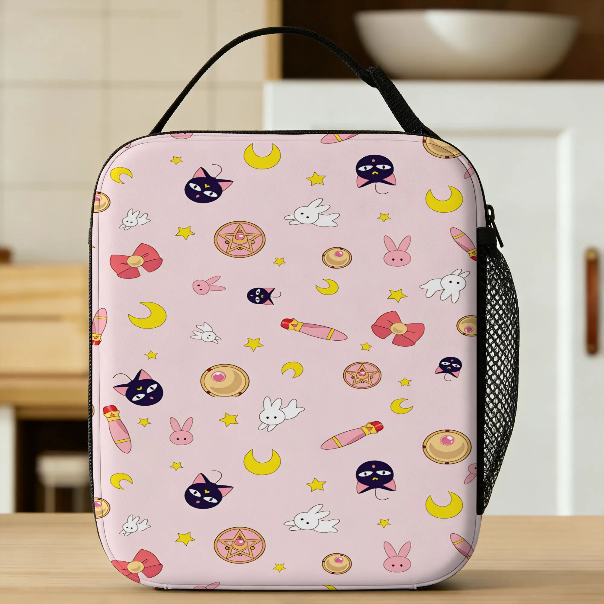 Usagi Tsukino Lunch Bag For Adult Sailors Moons Graphic Design Lunch Box Outdoor Picnic Cooler Bag Oxford Thermal Tote Handbags