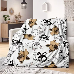 French Bulldog Microfiber Blanket Super Soft Throw Blankets For Bed Bedspread Sofa Decorative Camping Picnic Winter Warm Blanket