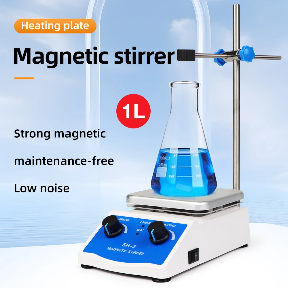 

Magnetic Stirrer Hot Plate Laboratory Vortex Stirrer Heating Magnetic Mixer With Stir Bar 1L 1600rpm Lab Equipment Chemical