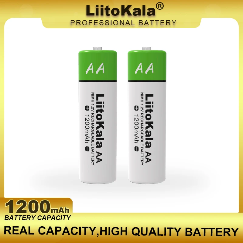 

1-50PCS Liitokala 1.2V AA 1200mAh Ni-MH Rechargeable battery aa for Temperature gun remote control mouse toy batteries