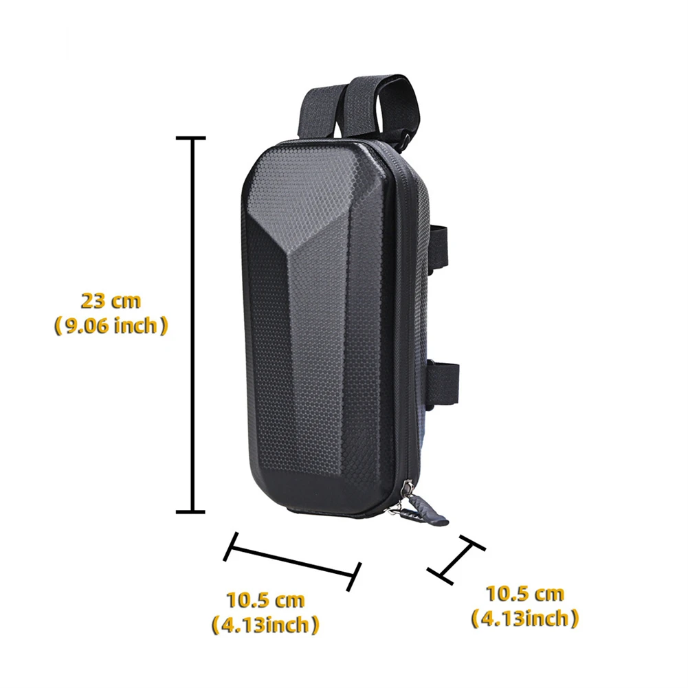 Scooter Bags PU Waterproof Bicycle Bag Large Capacity Electric Skateboard Front Handle Hanging Bags Riding EVA Hard Shell Bag