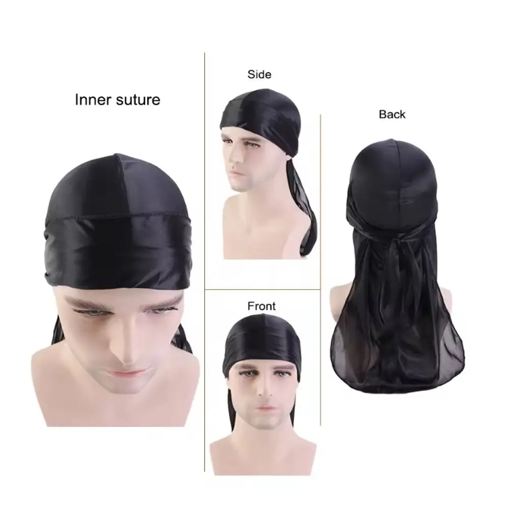 หมวกไหมพรมทรงยาวแบบแฟชั่น ผ้าโพกศีรษะแบบไหมพรม ผ้าโพกศีรษะสไตล์โจรสลัด หมวกคลุมผมแบบแห้งเร็ว ผ้าคลุมผมฮิญาบ อุปกรณ์เสริมผมสำหรับทุกเพศ