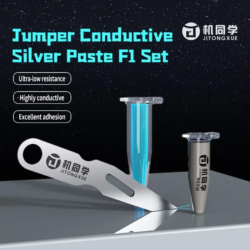 JTX Jumper Solution F1 Conductive Silver Paste Blade Set for Motherboard Wire Breakage Repair,Screen Green/Yellow Line Repair