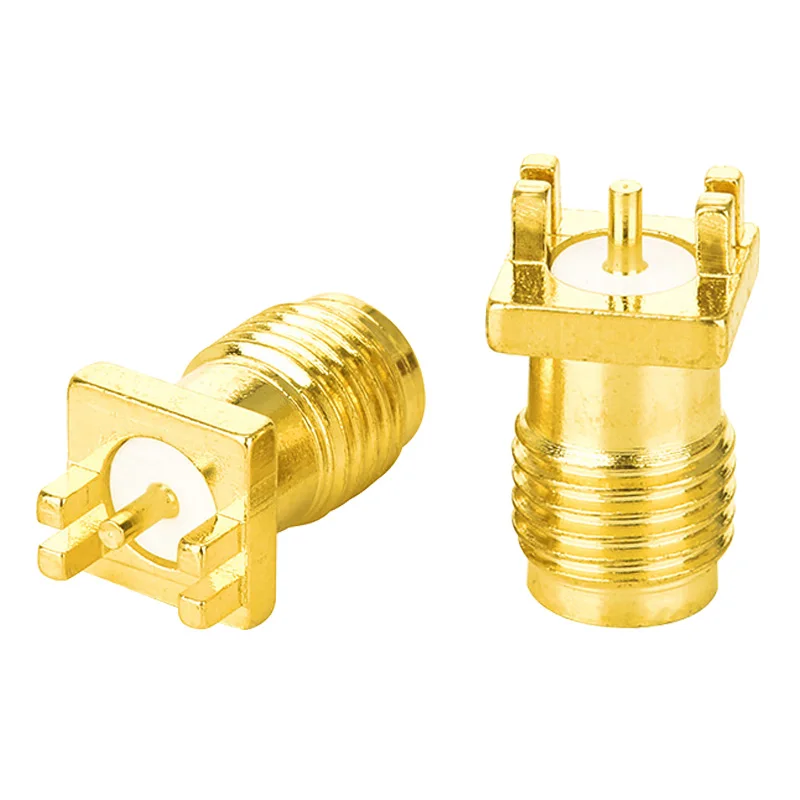 PCB Female Connector Female Jack Adapter Soldering 0.8mm Edge SMA-KE