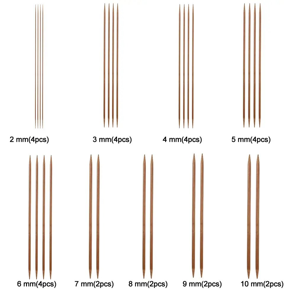 2/4 SZTUK 36cm Przędza Sweter Splot Akcesoria do szycia Narzędzia dziewiarskie Bambusowe szydełko Proste druty dziewiarskie Szydełko