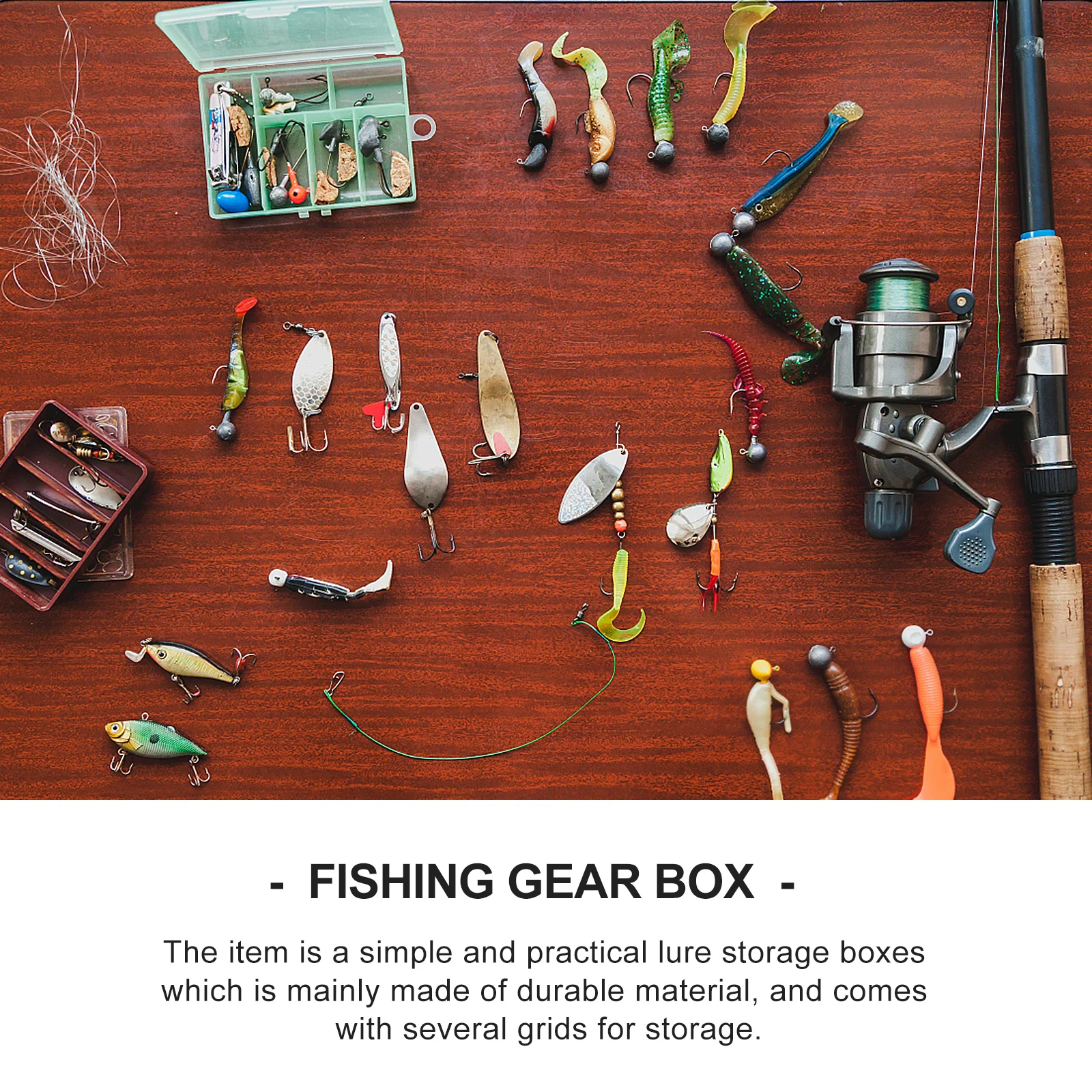 

Portable Fishing With Removable Dividers Lightweight Storage Organizer For Baits Lures Accessories Durable Tackle