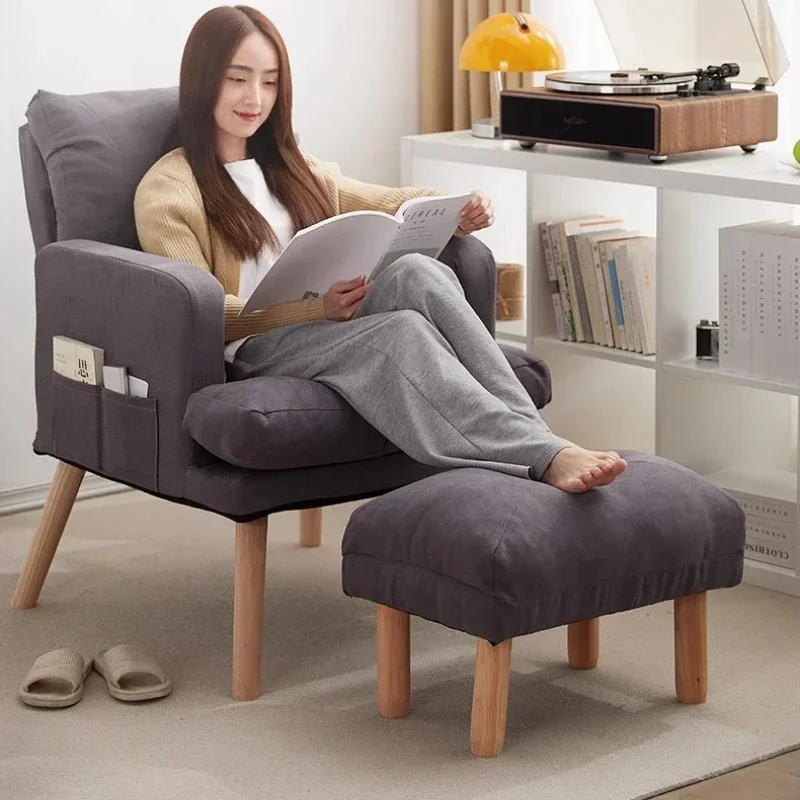 Computer chair recliner single lazy sofa reclining office chair comfortable sedentary chair folding lunch break back chair