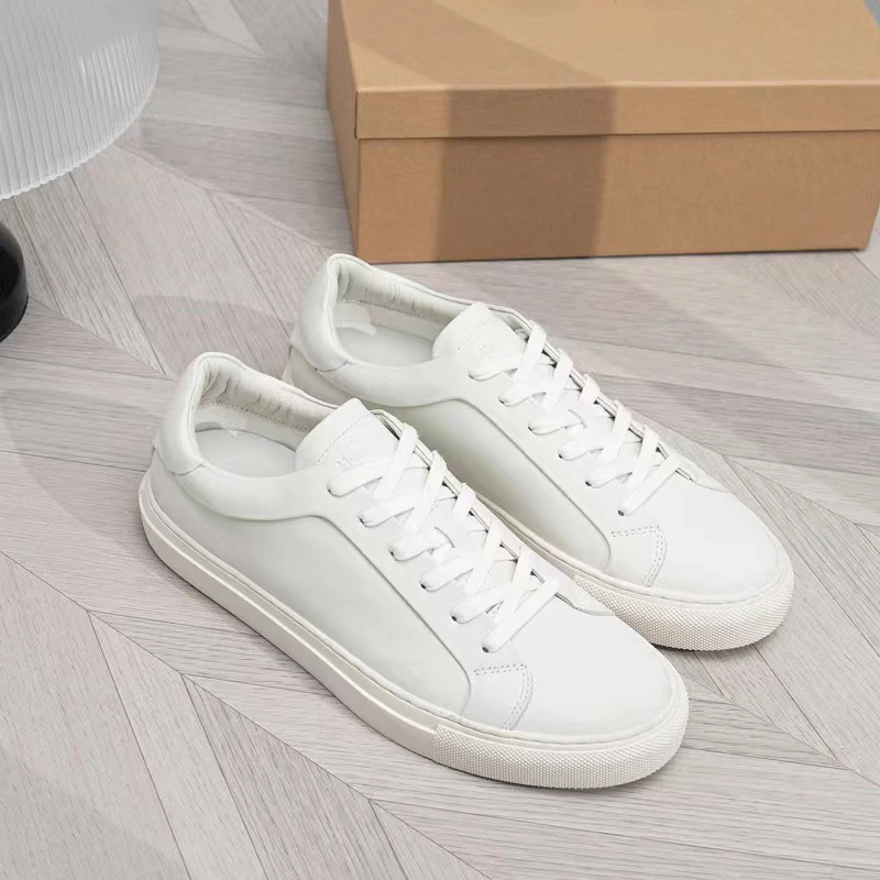 Mrxmus 2024 New Summer Flat Lace Up Casual Shoes Brown Leather Soft Surface Men Casual Sports Shoes Simple All-match Basic Shoes