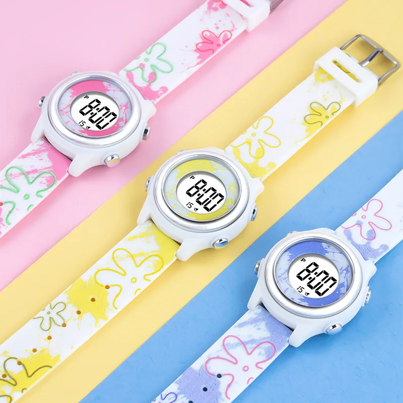 YIKAZE Cute Kids Watches Luminous Waterproof Alarm Clock Smart Children Watches Boys and Girls Student Electronic Watch Gift