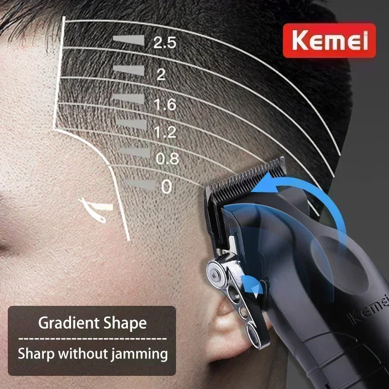 Kemei Hair Clippers Kit KM-2296 KM-2299 KM-1102 Men's Electric Hair Trimmer Machine Professional Hair Cutting Machine Clipper image 2