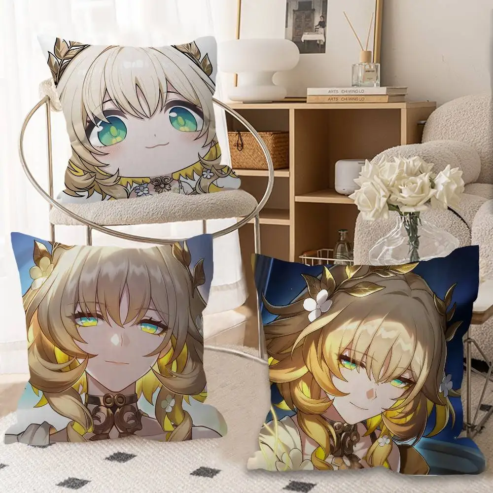 Honkai Star Rail Aglaea Maple Design Cushion Cover Happy Autumn Harvest decor Holiday Decorati Pillow Cover