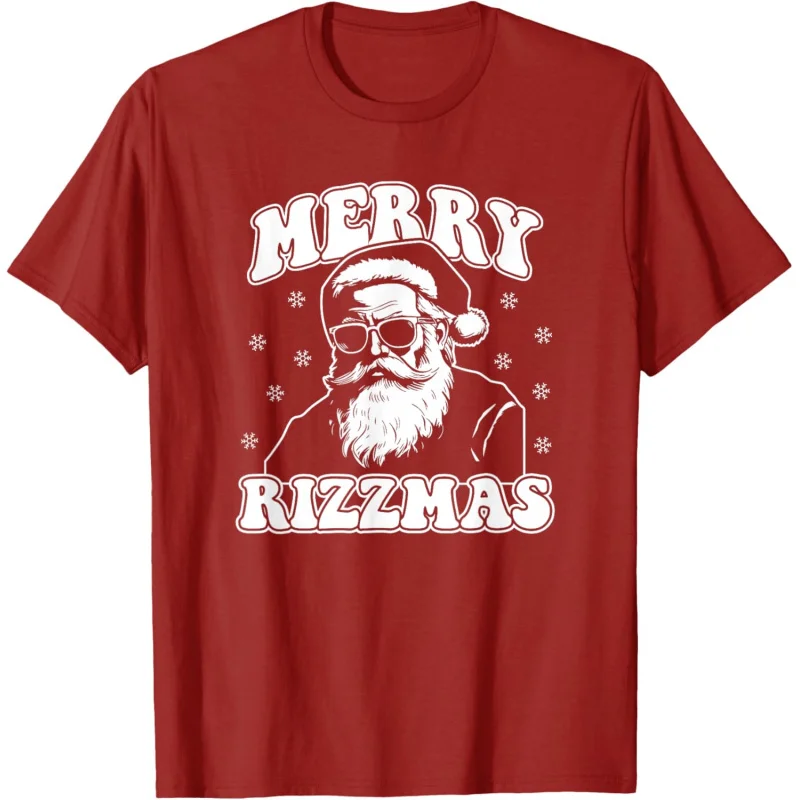 

Merry Rizzmas Funny Christmas Rizz Santa Claus Rizzler T-Shirt