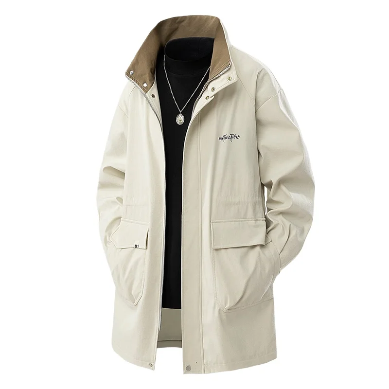 

Big Size Trench Large Size Men Long Section Spring and Autumn Casual Jacket Loose Plus Size Coat 7XL 8XL