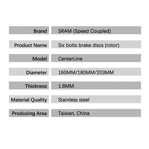 Rôto phanh xe đạp SRAM-AVID với ốc vít, đĩa thủy lực, đường trung tâm, MTB, đường, xe đạp, xe tay ga, 160mm, 180mm, 203mm 10 Đĩa bán hàng chính SRAM 160 - 7