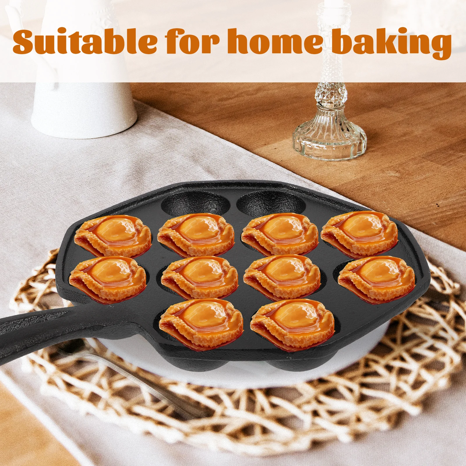 

Wear-Resistant Iron Escargot Baking Tray Multi-Slot Snail Grill Plate Perfect for Home Restaurant Use Escargot Snails Tray