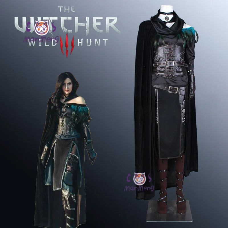 The Witcher 3：Wild Hunt Yennefer of Vengerberg Cosplay proto Costume High quality leather party Halloween Woman uniform Full set