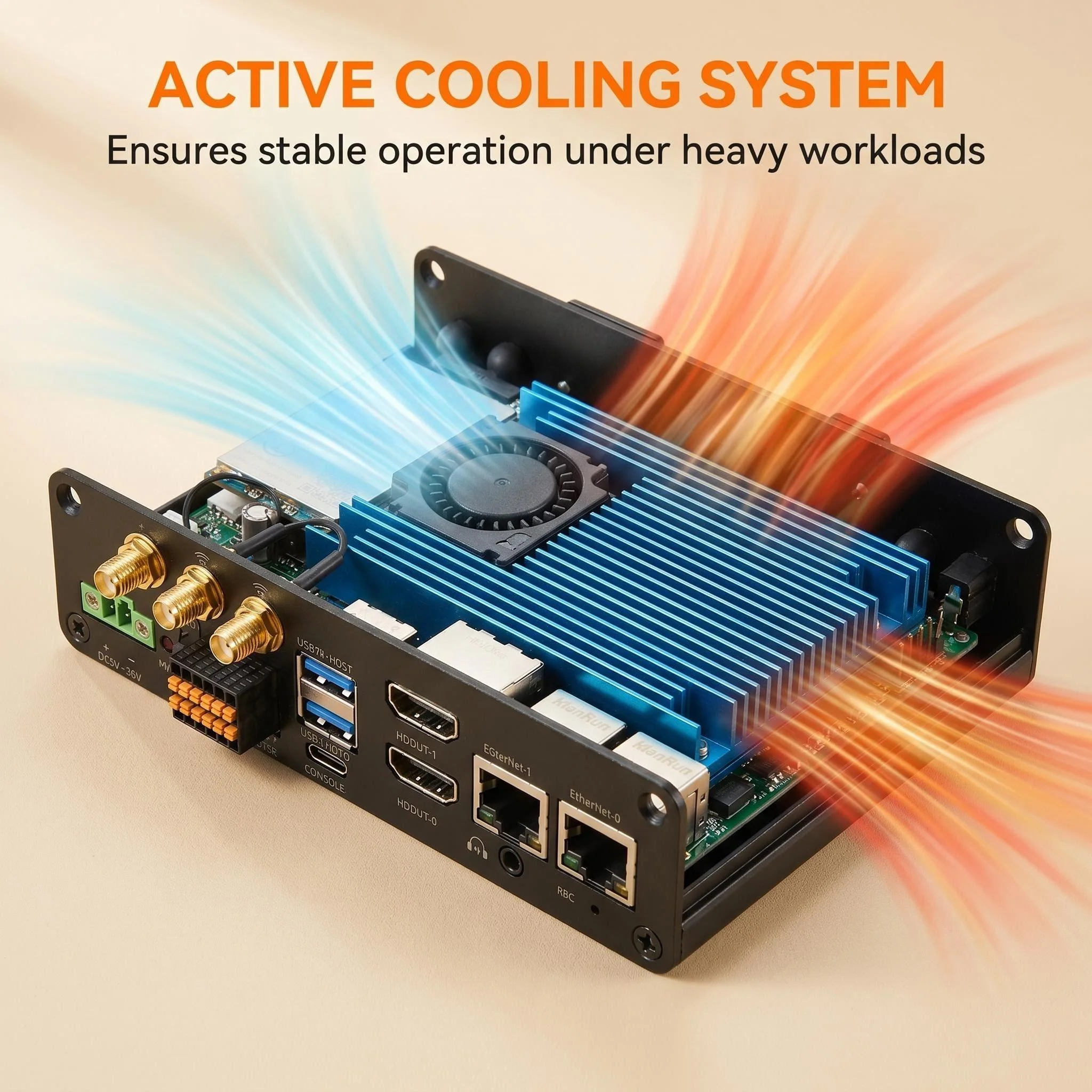 TM-CM5-AIBOX RK3588 Industrial AIOT Box Ubuntu24.04 Open Source Dual Ethernet RS485 CAN2.0B Edge Computing Gateway