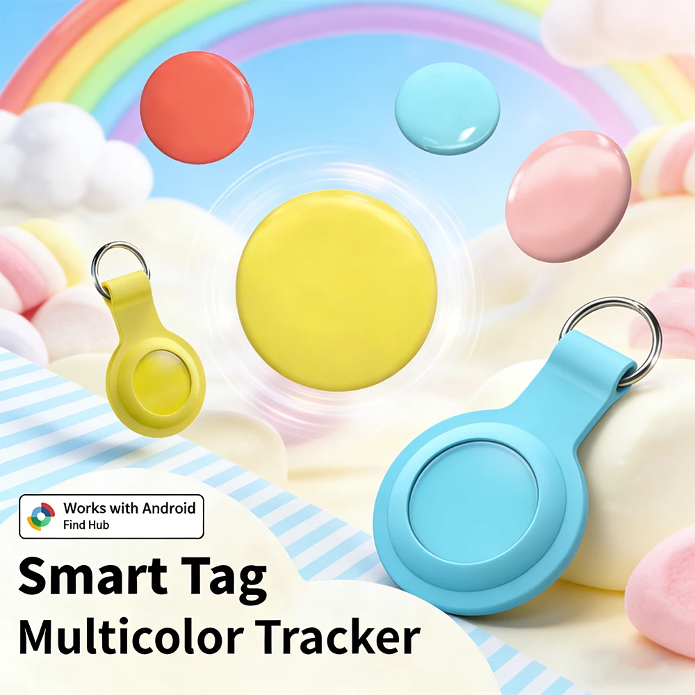 Android Locator Work with Google's Find Hub App Navagating Anti-Loss Tracker for Pixel Xiaomi GMS Candy Color Smart Tag Kits