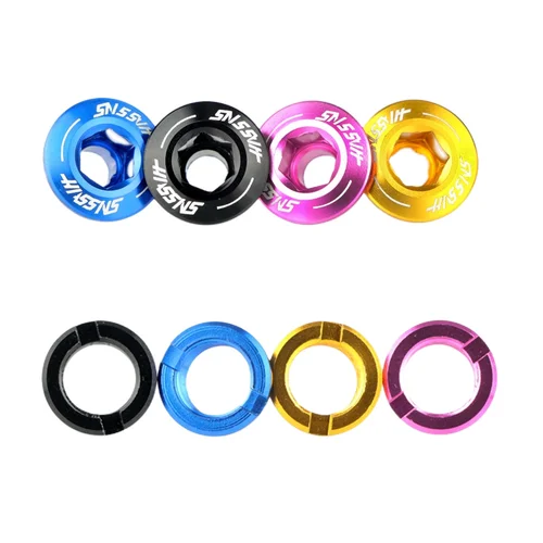 Imagen 2 del producto HASSNS pernos de plato 5 uds bielas integradas tornillos de rueda de cadena Mtb manivelas monoplacas placa Dental de bicicleta 6,5mm bicicleta de montaña