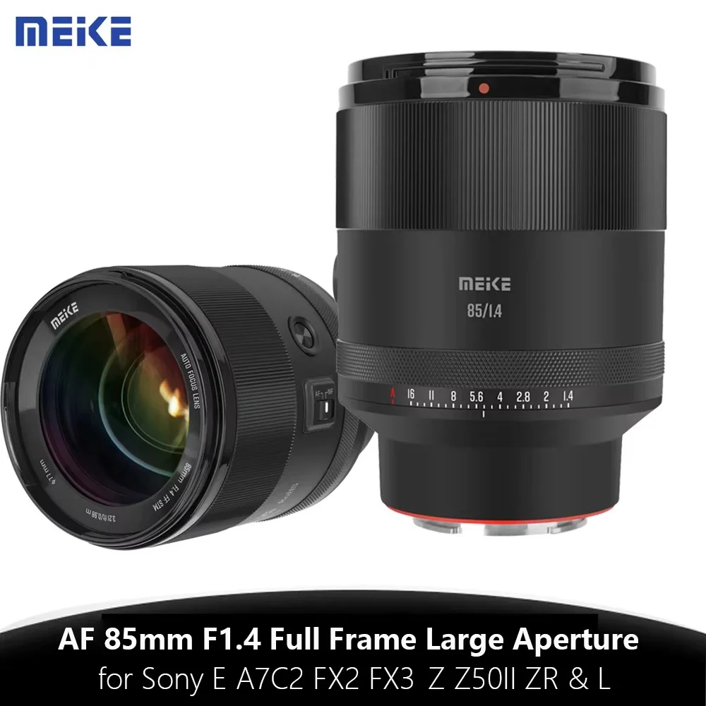 Lente MEKE Meike 85mm F1.4 Serie MIX de Enfoque Automático de Fotograma Completo y Gran Apertura para Z Sony E LUMIX L, Ideal para Fotografía de Retratos