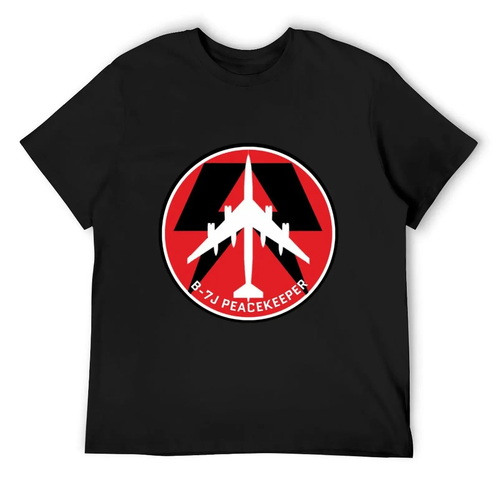 B-7J Peacekeeper Bomber Patch T-Shirt anime stuff plus size tops blacks Men's cotton t-shirt