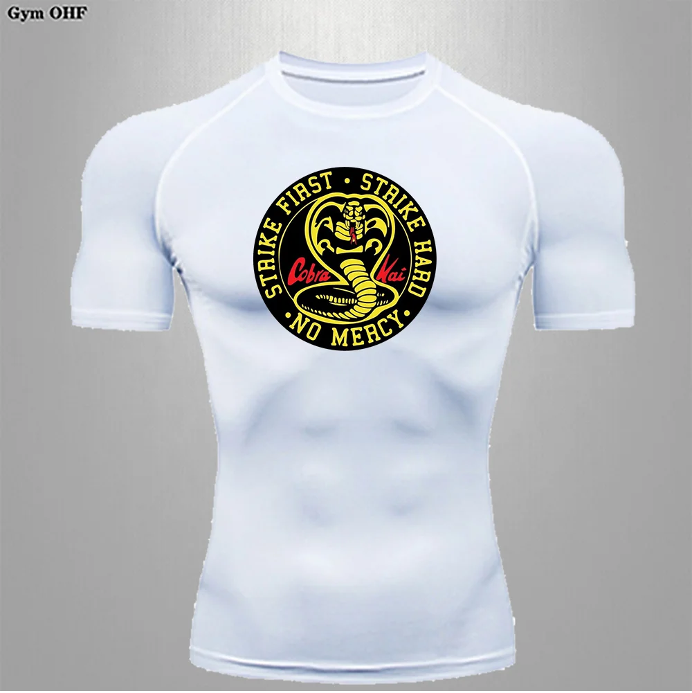 Men's Compression T shirt Gym Fitness Jogging Shirt Sports High Stretch Training Clothes Breathable Men Tight Fitting T shirts