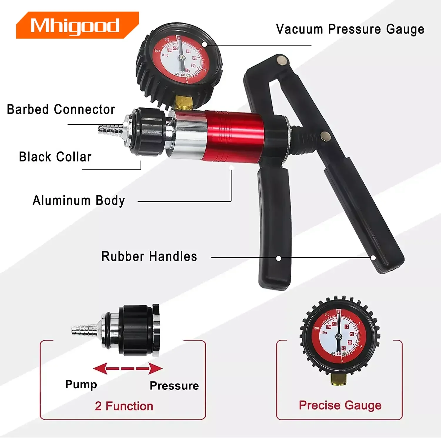 

Auto Hand Held Vacuum and Pressure Pump Tester Brake Clutch Fluid Bleeder Tool Kit Oil Change Power Steering Fluid Bleeding Set