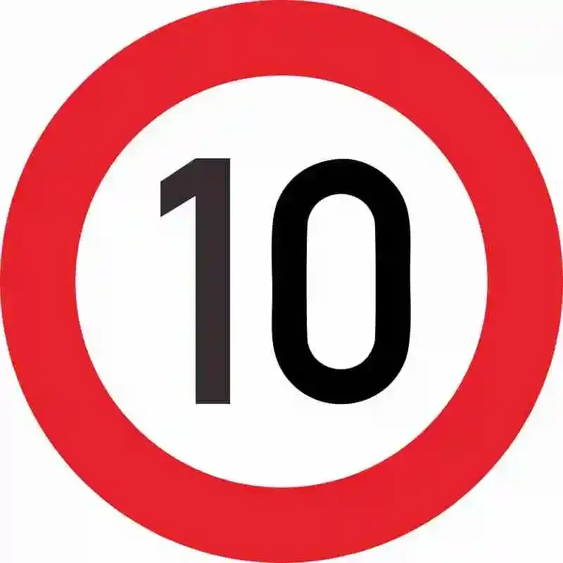 10cm Speed Limit 10-90Km/h Car Tuning Sticker
