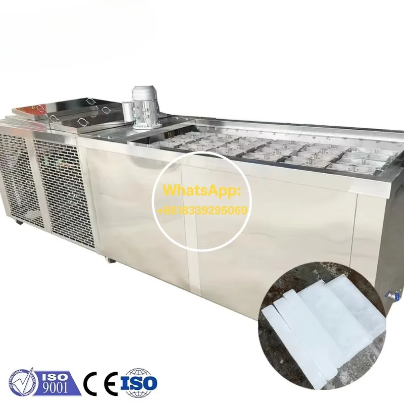 헤비 듀티 블록 제빙기 5톤 산업용 브라인 시스템 제빙기 수냉식 상업용 제빙 설비 CE 최고