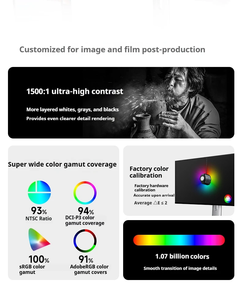 32 inch 4K120Hz IPS-paneel 1 ms voor beeldcreatie, bewerking en game Computermonitor met verticaal scherm Behuizing van gelegeerd metaal