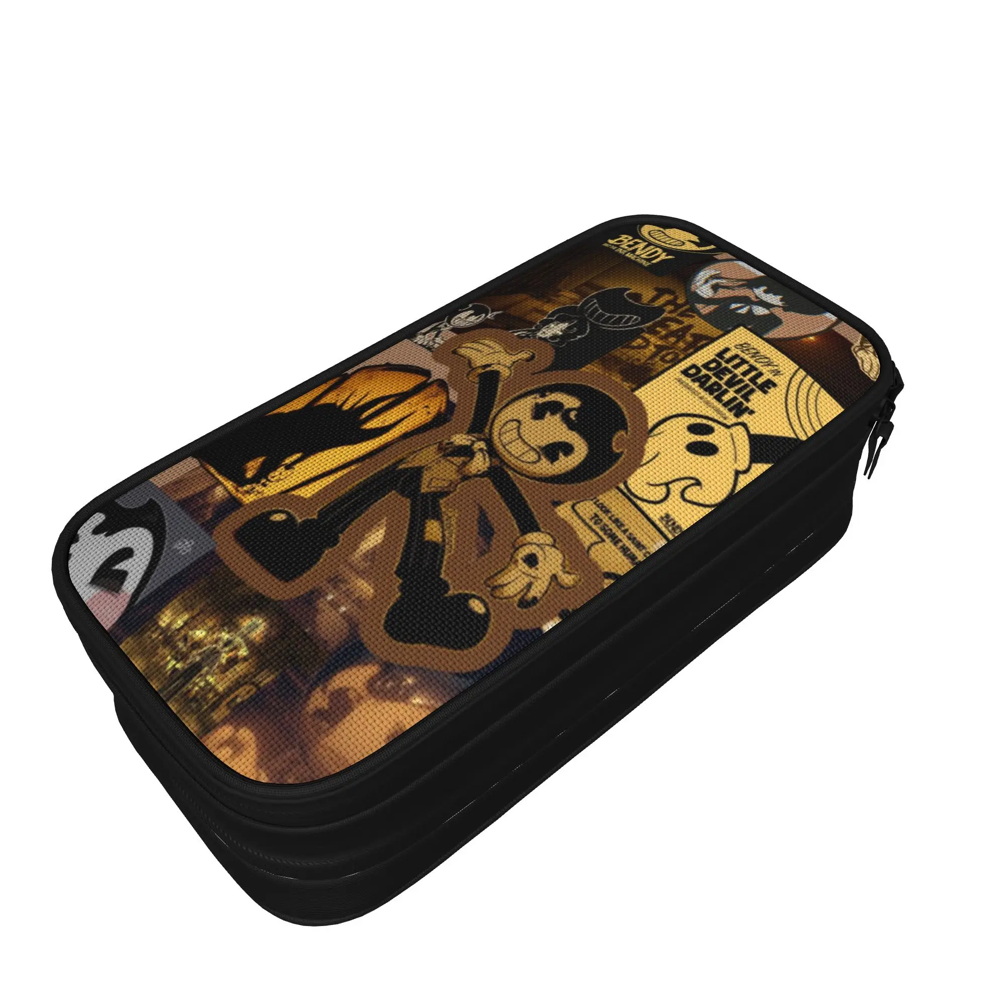 Bendys And The Dark  Pencil Cases Creative   Pen Holder Bag Girl Boy Large Storage Students School Gift Pencil Box