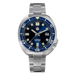 San Martin Men Diver Watch Automatic Watches Turtle Mechanical Wristwatch 20Bar Waterproof C3 Luminous Ceramic Bezel Sapphire