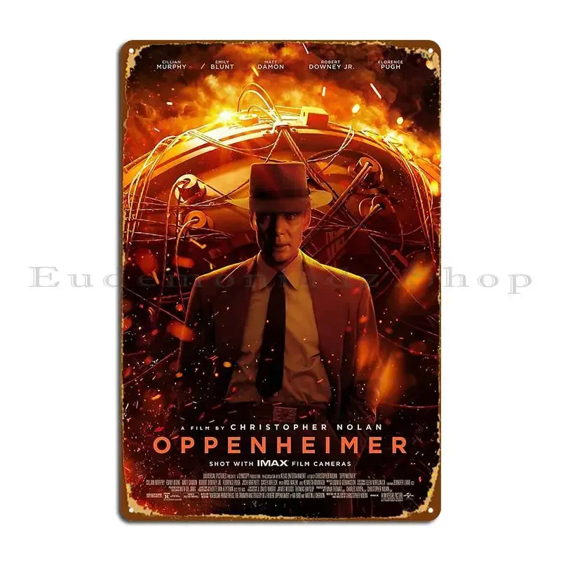 Oppenheimer Metal Plaque Poster Garage Wall Mural Designs Designing Garage Club Tin Sign Poster