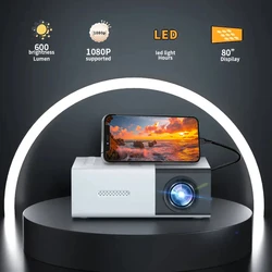 YG300 mobile projector portable bedroom home theater projector play 1080p video cable connection holiday gifts