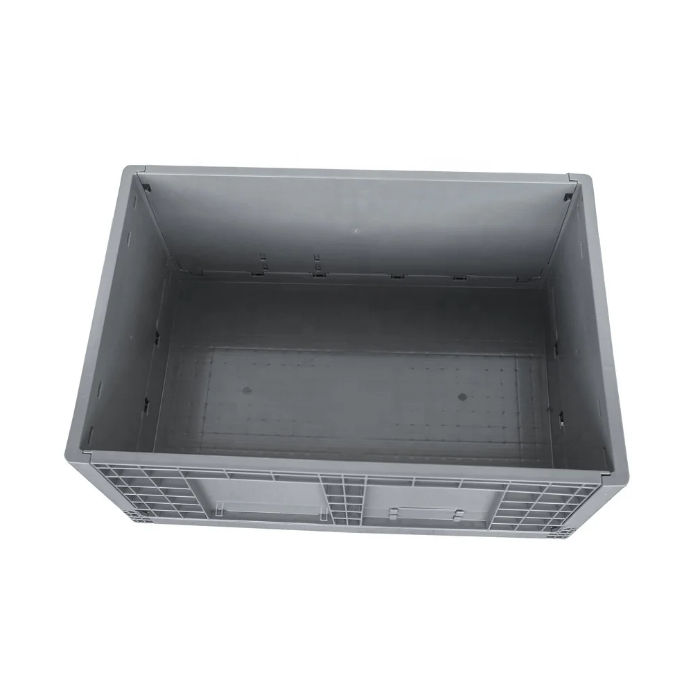 600x400x280mm ヘビーデューティー プラスチック製 折りたたみ式 ロジスティックコンテナ 折りたたみ式 トート 収納用 格安 ボックス クレート